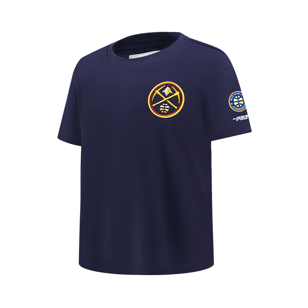 NBA DENVER NUGGETS CLASSIC T-SHIRT À COUPE CARRÉE À MANCHES COURTES POUR FILLE JUNIOR (MARINE MINUIT)
