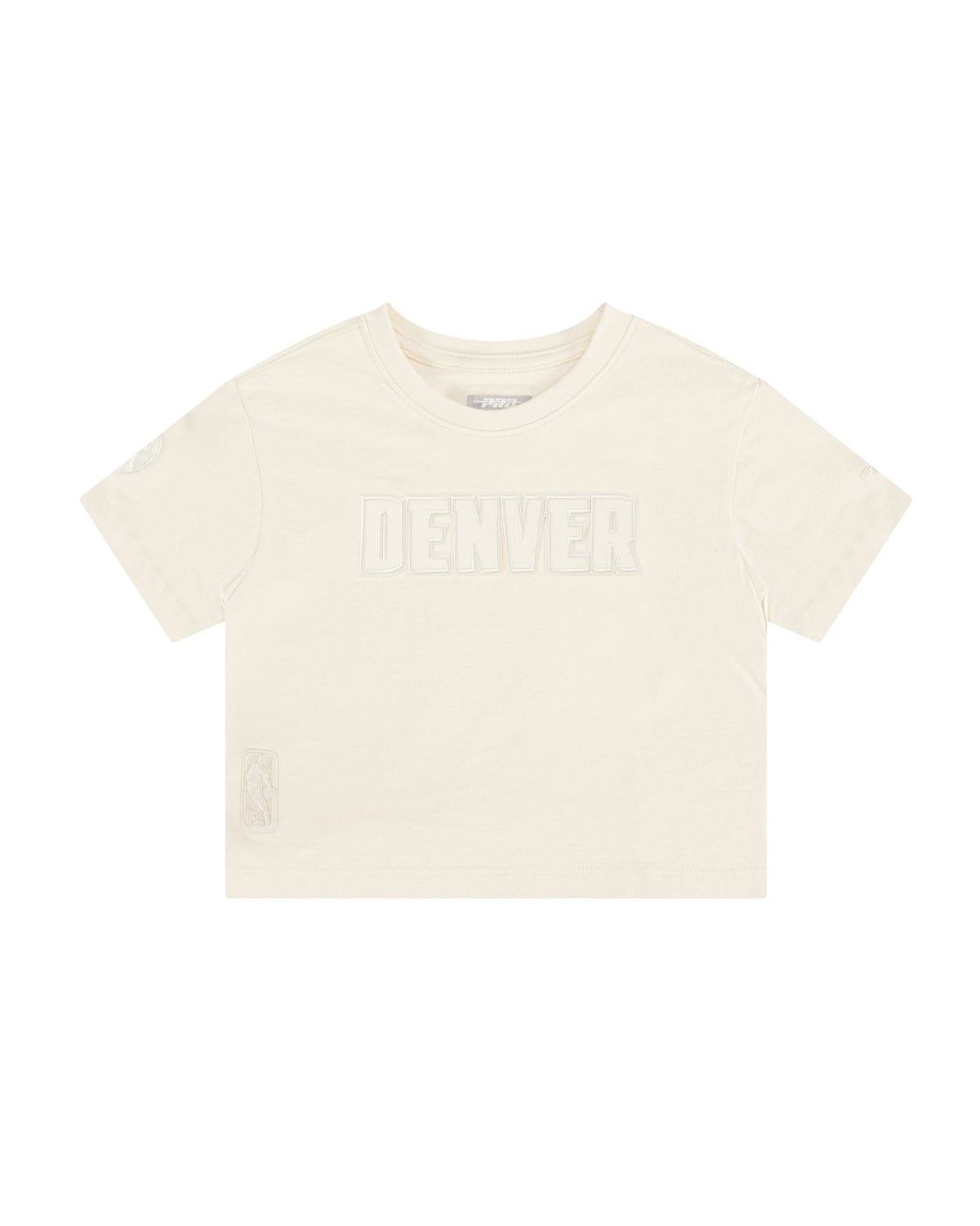 NBA DENVER NUGGETS NEUTRAL T-SHIRT À COUPE CARRÉE À MANCHES COURTES POUR FILLE JUNIOR (COQUILLE D'ŒUF)