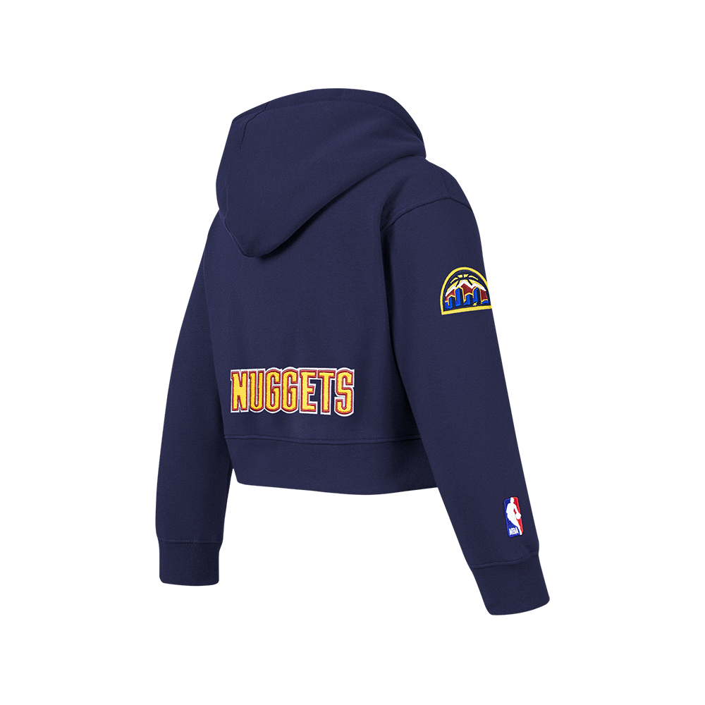 NBA DENVER NUGGETS CLASSIC BIG GIRL'S FLC FZ HOODIE (MIDNIGHT NAVY)