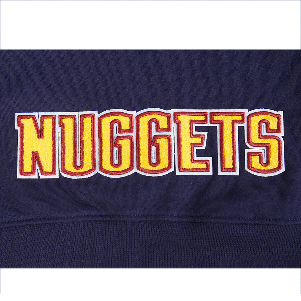 NBA DENVER NUGGETS CLASSIC BIG GIRL'S FLC FZ HOODIE (MIDNIGHT NAVY)