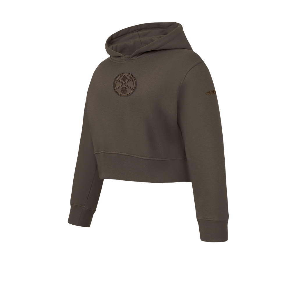 NBA DENVER NUGGETS NEUTRAL BIG GIRL'S FLC CREWNECK (DARK TAUPE)