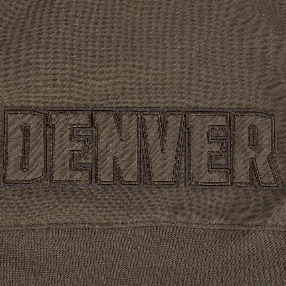 NBA DENVER NUGGETS NEUTRAL BIG GIRL'S FLC CREWNECK (DARK TAUPE)
