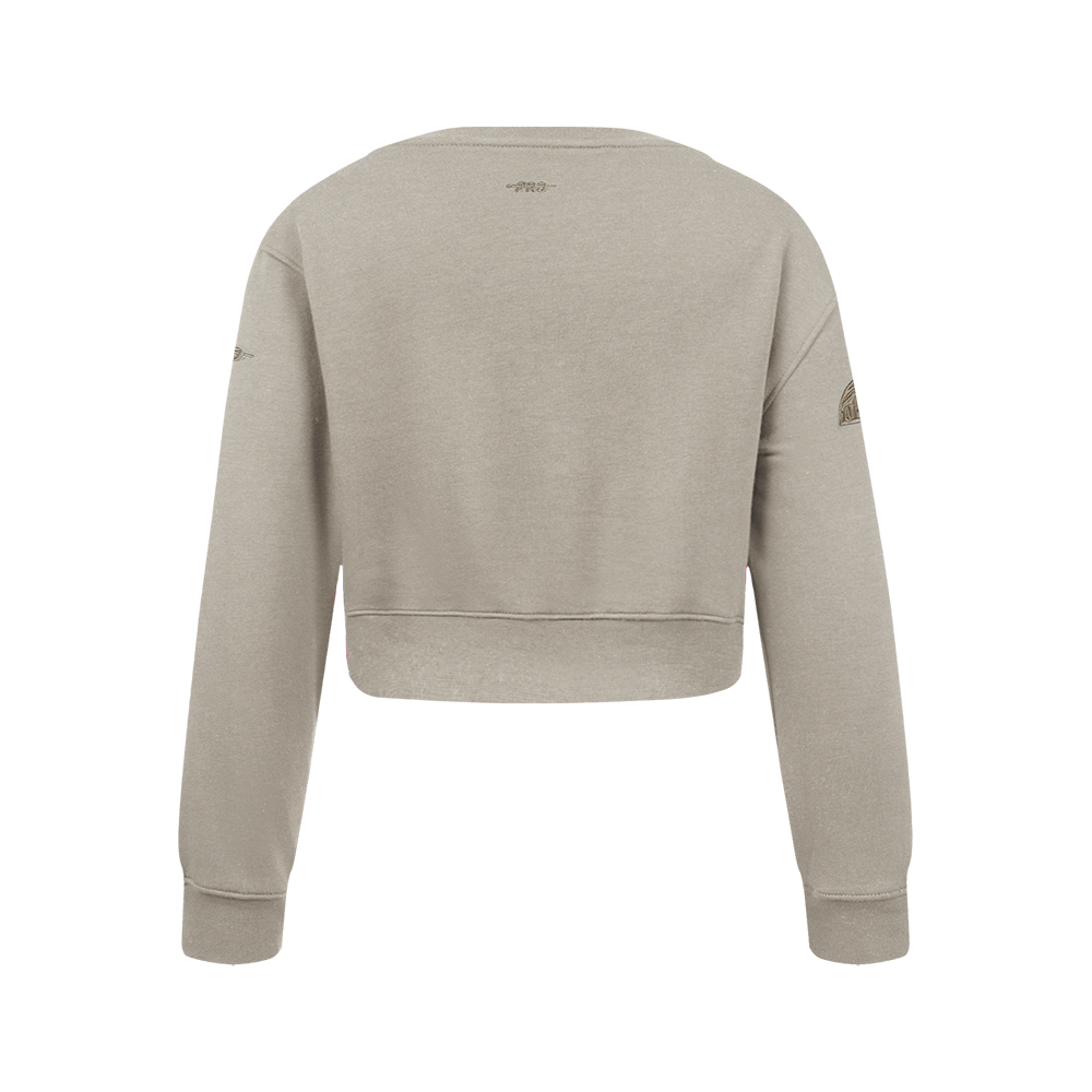 NBA DENVER NUGGETS NEUTRAL BIG GIRL'S FLC CREWNECK (TAUPE)