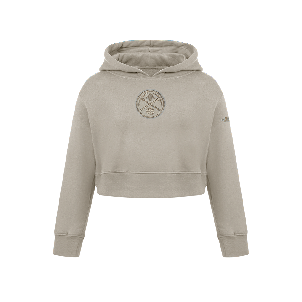 NBA DENVER NUGGETS NEUTRAL CHANDAIL À CAPUCHON EN MOLLETON POUR FILLE JUNIOR (TAUPE)