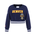 NBA DENVER NUGGETS RETRO CLASSIC CHANDAIL À COL ROND EN MOLLETON CÔTELÉ POUR FILLE JUNIOR (MARINE MINUIT)
