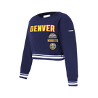 NBA DENVER NUGGETS RETRO CLASSIC CHANDAIL À COL ROND EN MOLLETON CÔTELÉ POUR FILLE JUNIOR (MARINE MINUIT)