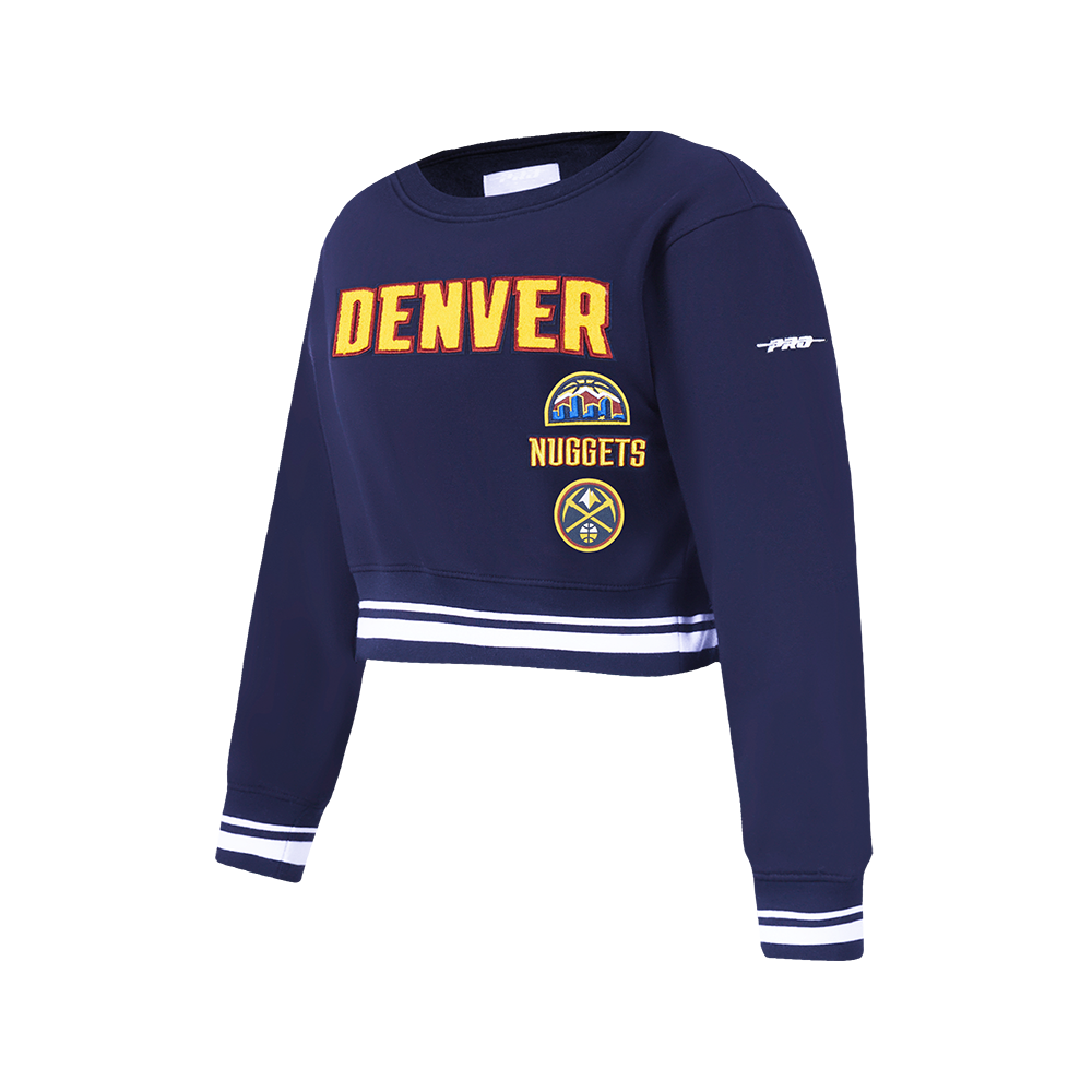NBA DENVER NUGGETS RETRO CLASSIC CHANDAIL À COL ROND EN MOLLETON CÔTELÉ POUR FILLE JUNIOR (MARINE MINUIT)
