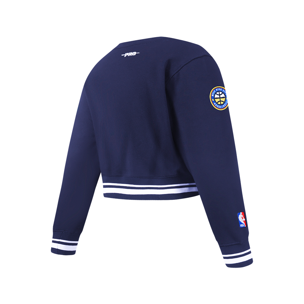 NBA DENVER NUGGETS RETRO CLASSIC CHANDAIL À COL ROND EN MOLLETON CÔTELÉ POUR FILLE JUNIOR (MARINE MINUIT)