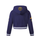 NBA DENVER NUGGETS RETRO CLASSIC BIG GIRL'S RIB FLC PO HOODIE (MIDNIGHT NAVY)