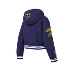 NBA DENVER NUGGETS RETRO CLASSIC BIG GIRL'S RIB FLC PO HOODIE (MIDNIGHT NAVY)