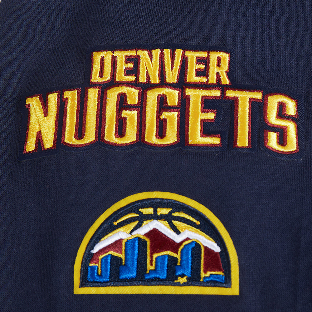 NBA DENVER NUGGETS RETRO CLASSIC BIG GIRL'S RIB FLC PO HOODIE (MIDNIGHT NAVY)
