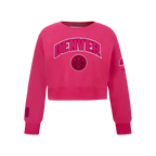 NBA DENVER NUGGETS TRIPLE PINK BIG GIRL'S FLC CREWNECK (BEETROOT PURPLE)