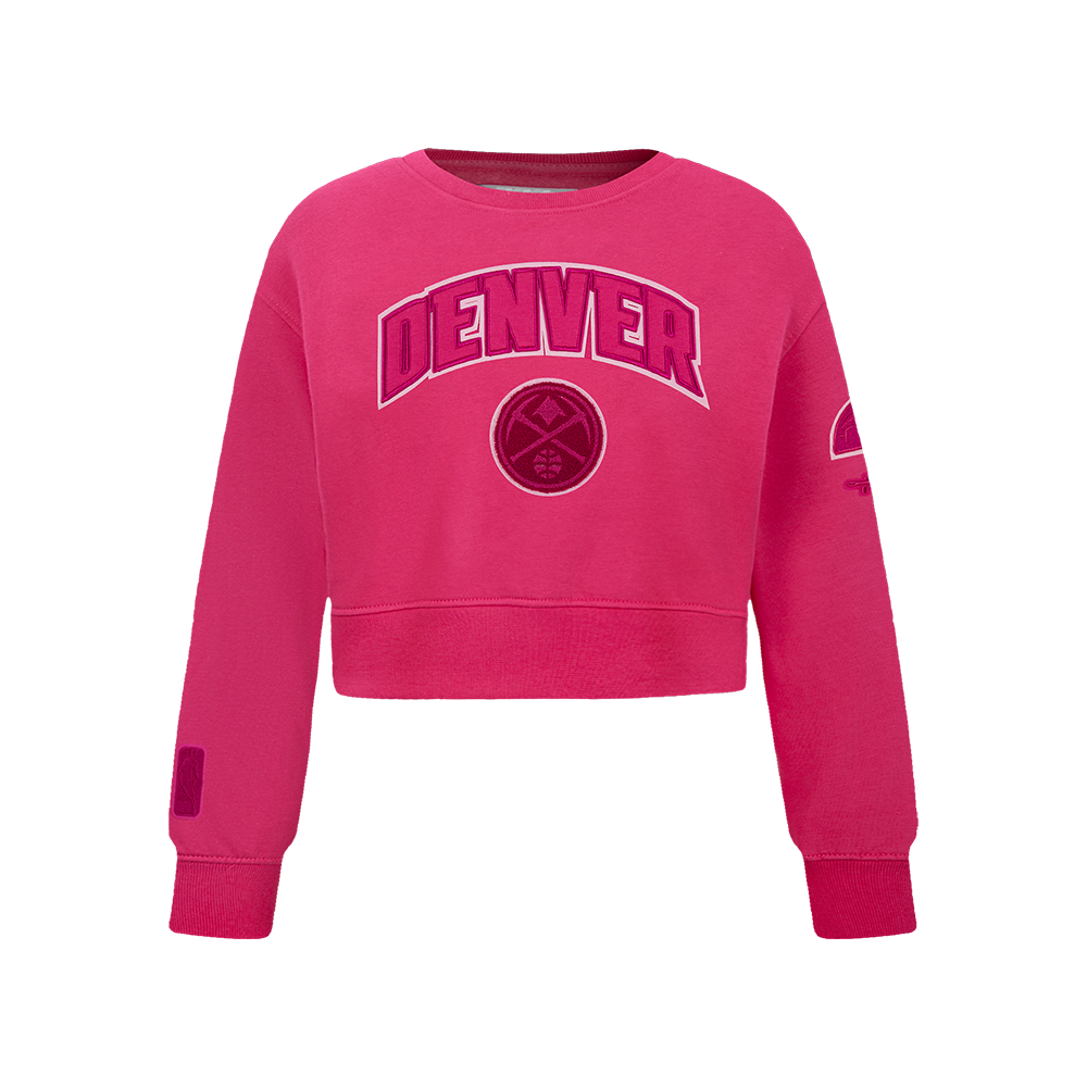 NBA DENVER NUGGETS TRIPLE PINK BIG GIRL'S FLC CREWNECK (BEETROOT PURPLE)
