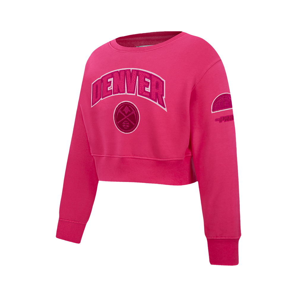NBA DENVER NUGGETS TRIPLE PINK BIG GIRL'S FLC CREWNECK (BEETROOT PURPLE)