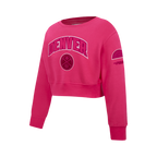 NBA DENVER NUGGETS TRIPLE PINK BIG GIRL'S FLC CREWNECK (BEETROOT PURPLE)