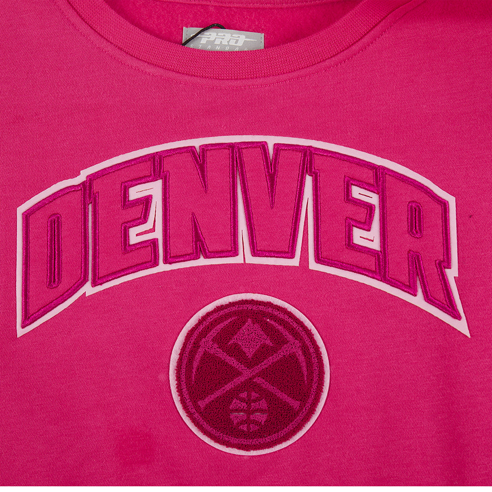 NBA DENVER NUGGETS TRIPLE PINK BIG GIRL'S FLC CREWNECK (BEETROOT PURPLE)
