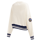 NBA DENVER NUGGETS RETRO CLASSIC WOMEN'S RIB CREWNECK (EGGSHELL/ MIDNIGHT NAVY)