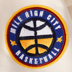 NBA DENVER NUGGETS RETRO CLASSIC WOMEN'S RIB CREWNECK (EGGSHELL/ MIDNIGHT NAVY)