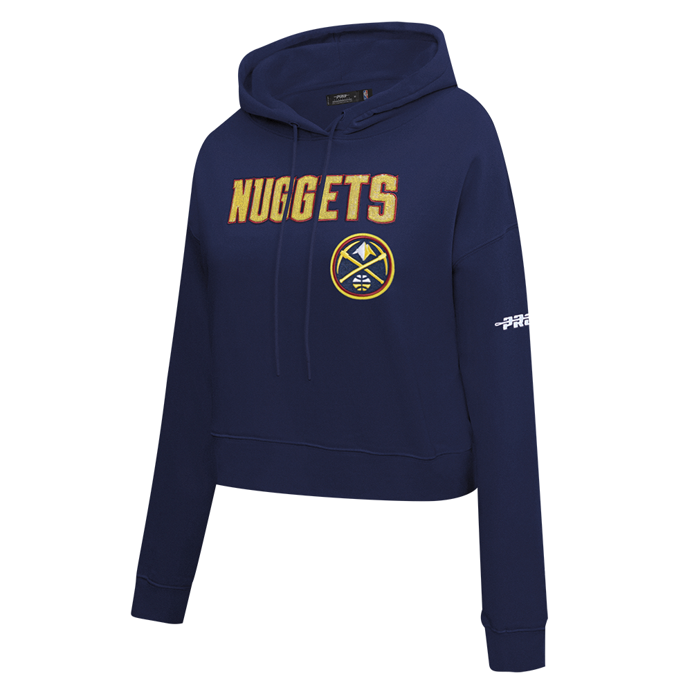 NBA DENVER NUGGETS GAME DAY CLASSICS WOMEN'S DK CROPPED PO HOODIE (MIDNIGHT NAVY)