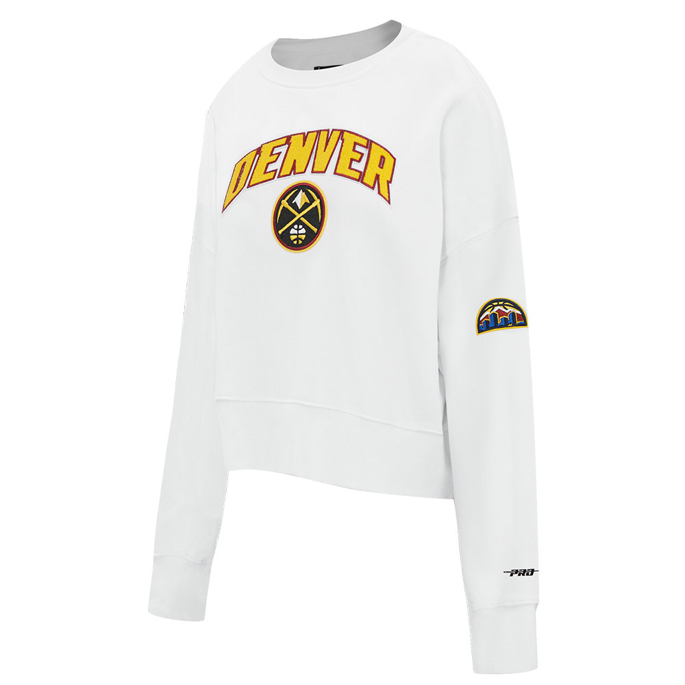 NBA DENVER NUGGETS CLASSIC WOMEN'S CREWNECK (WHITE)