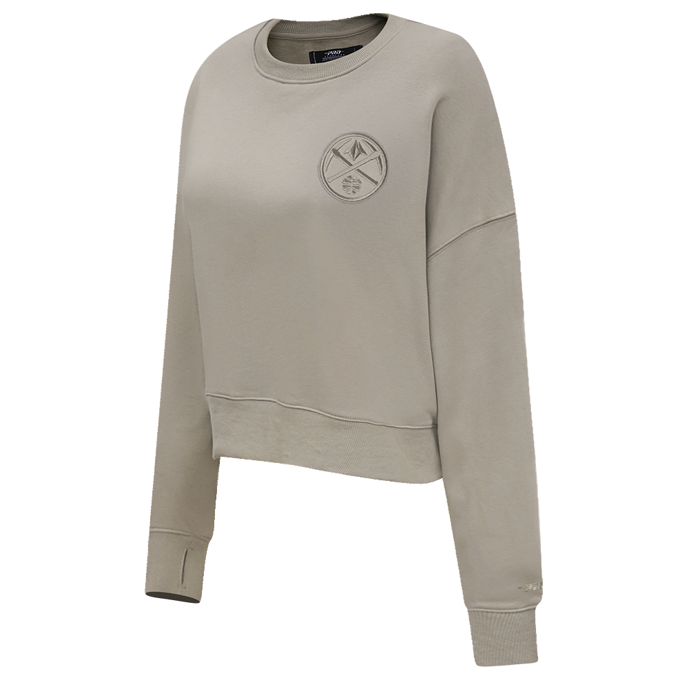 NBA DENVER NUGGETS NEUTRAL WOMEN'S CREWNECK (TAUPE)
