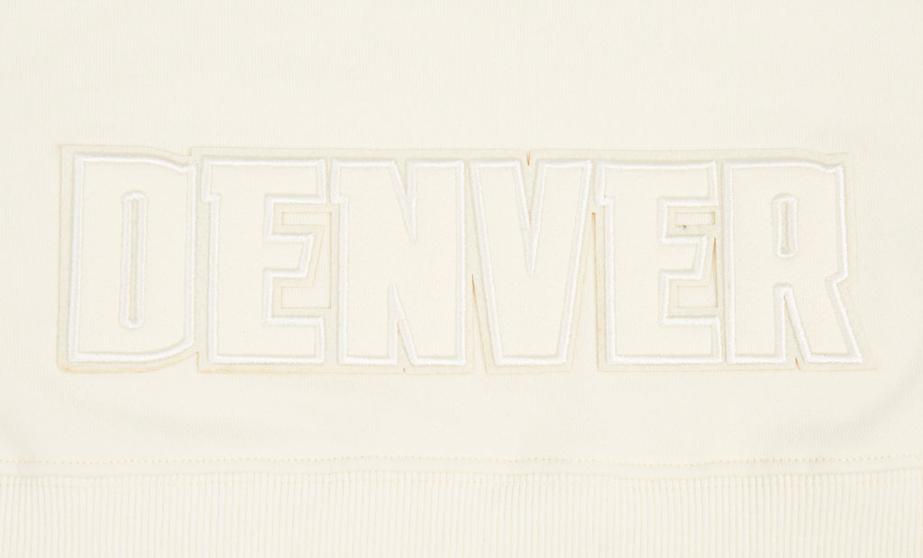 NBA DENVER NUGGETS NEUTRAL CHANDAIL À CAPUCHON COURT POUR FEMME (COQUILLE D'ŒUF)