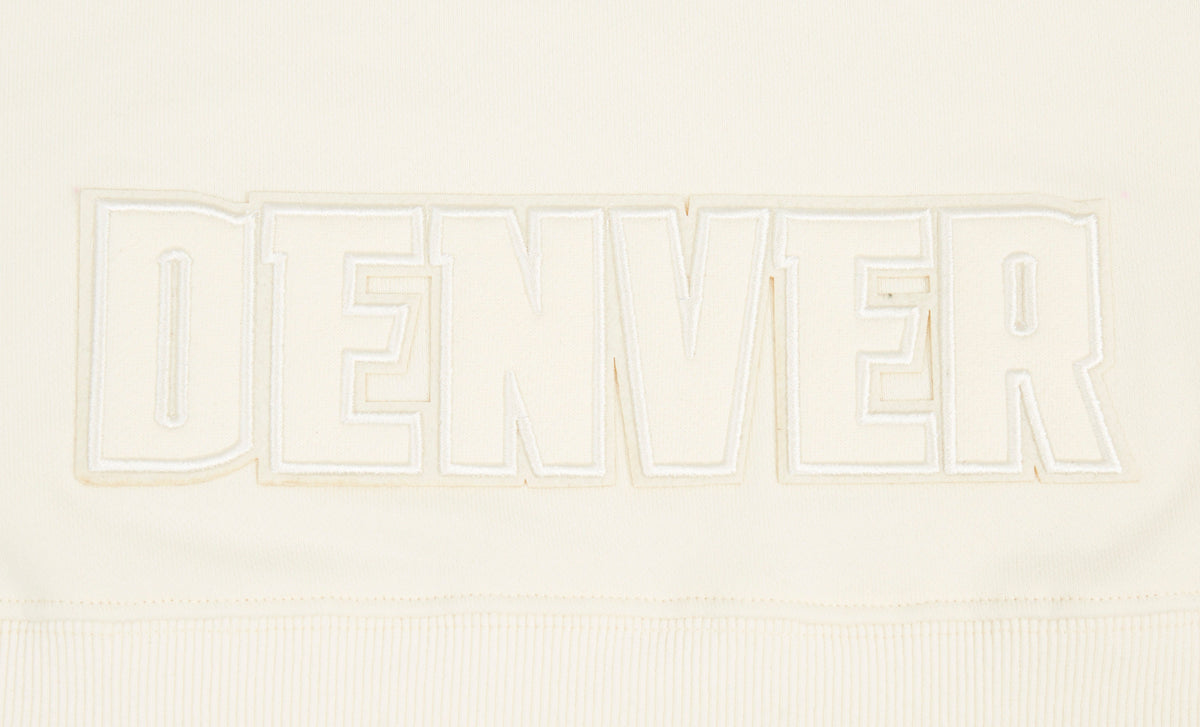 NBA DENVER NUGGETS NEUTRAL CHANDAIL À CAPUCHON COURT POUR FEMME (COQUILLE D'ŒUF)