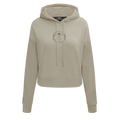 NBA DENVER NUGGETS NEUTRAL WOMEN'S CROPPED PULLOVER HOODIE (TAUPE)