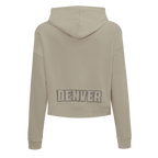 NBA DENVER NUGGETS NEUTRAL WOMEN'S CROPPED PULLOVER HOODIE (TAUPE)