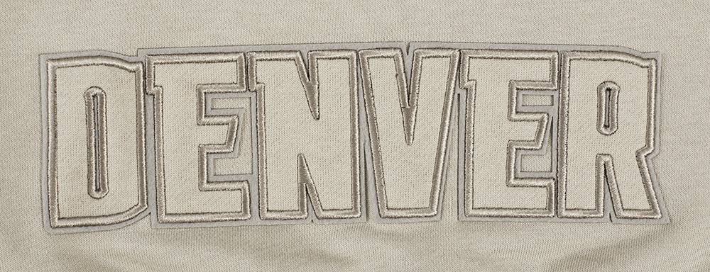 NBA DENVER NUGGETS NEUTRAL WOMEN'S CROPPED PULLOVER HOODIE (TAUPE)