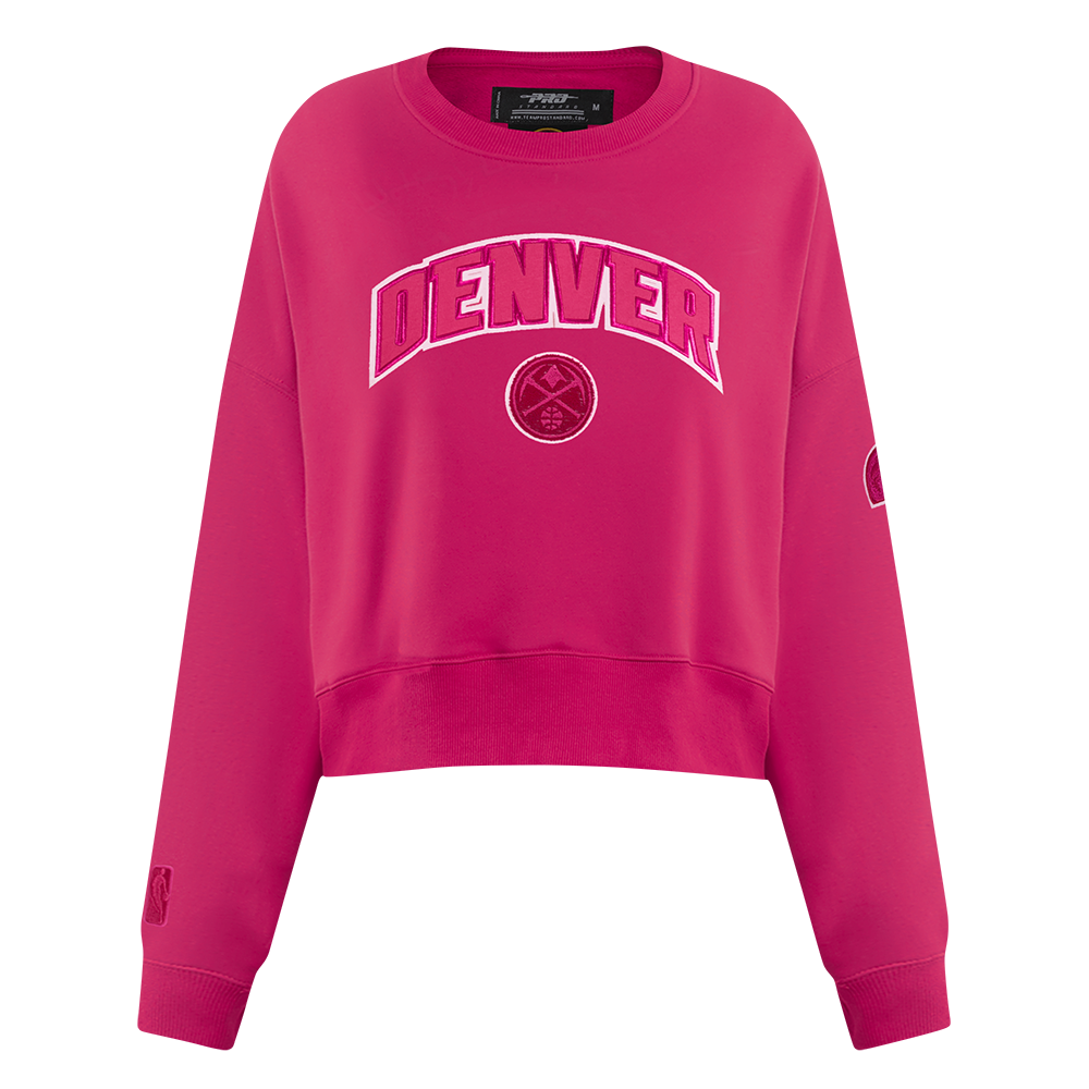 NBA DENVER NUGGETS CHANDAIL À COL ROND TRIPLE ROSE EN MOLLETON POUR FEMME (VIOLET BETTERAVE)