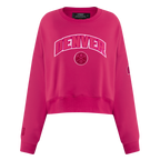 NBA DENVER NUGGETS CHANDAIL À COL ROND TRIPLE ROSE EN MOLLETON POUR FEMME (VIOLET BETTERAVE)