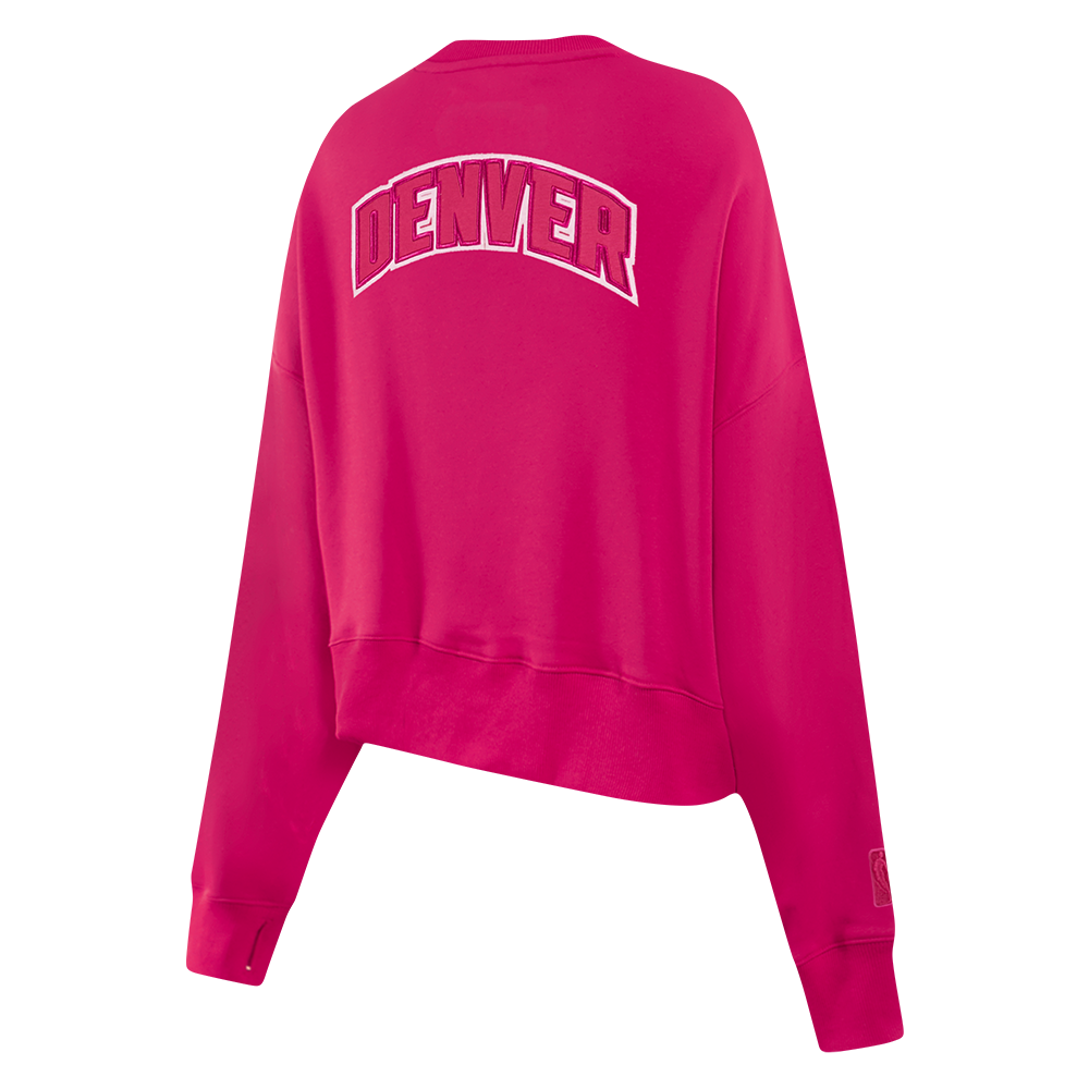 NBA DENVER NUGGETS CHANDAIL À COL ROND TRIPLE ROSE EN MOLLETON POUR FEMME (VIOLET BETTERAVE)