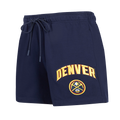 NBA DENVER NUGGETS CLASSIC WOMEN'S FLEECE SHORT (MIDNIGHT NAVY)