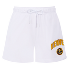 NBA DENVER NUGGETS CLASSIC SHORT EN MOLLETON POUR FEMME (BLANC)