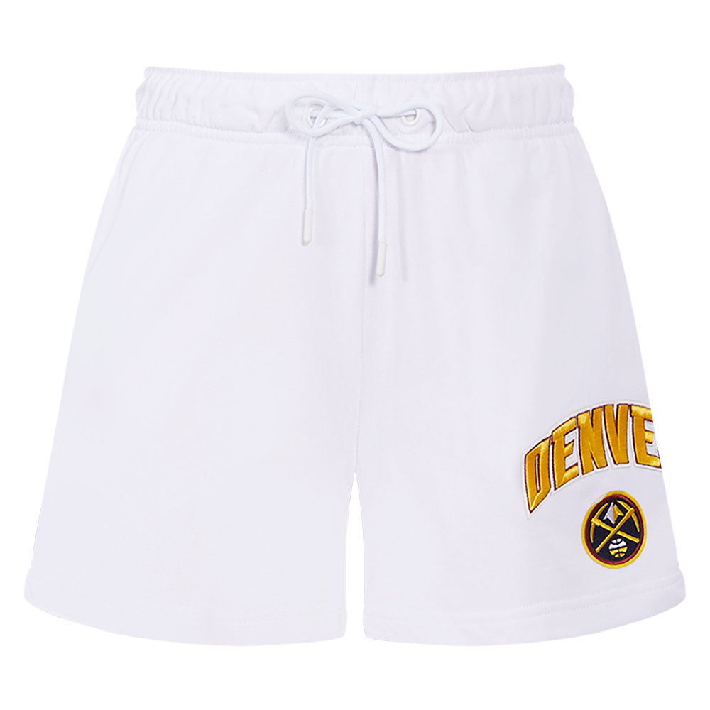NBA DENVER NUGGETS CLASSIC WOMEN'S FLEECE SHORT (WHITE)