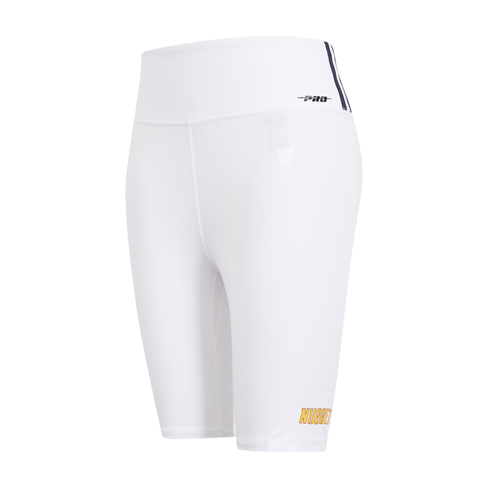 NBA DENVER NUGGETS CLASSIC WOMEN'S COTTON BIKE SHORT (WHITE)