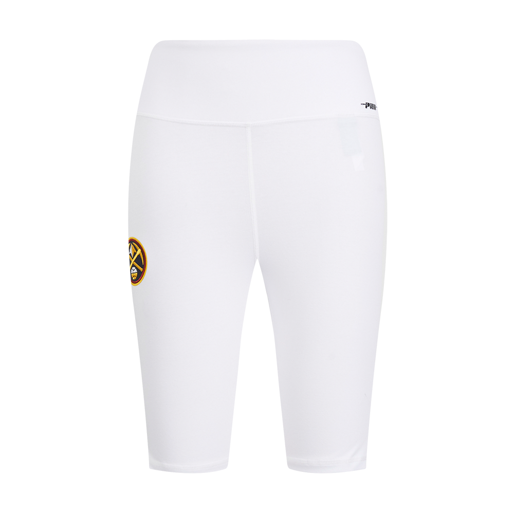 NBA DENVER NUGGETS CLASSIC WOMEN'S COTTON BIKE SHORT (WHITE)