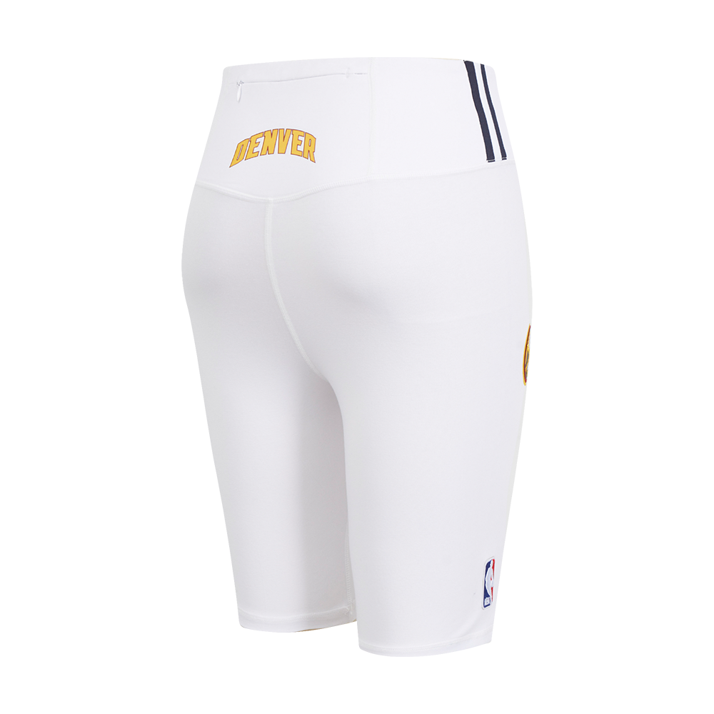 NBA DENVER NUGGETS CLASSIC WOMEN'S COTTON BIKE SHORT (WHITE)