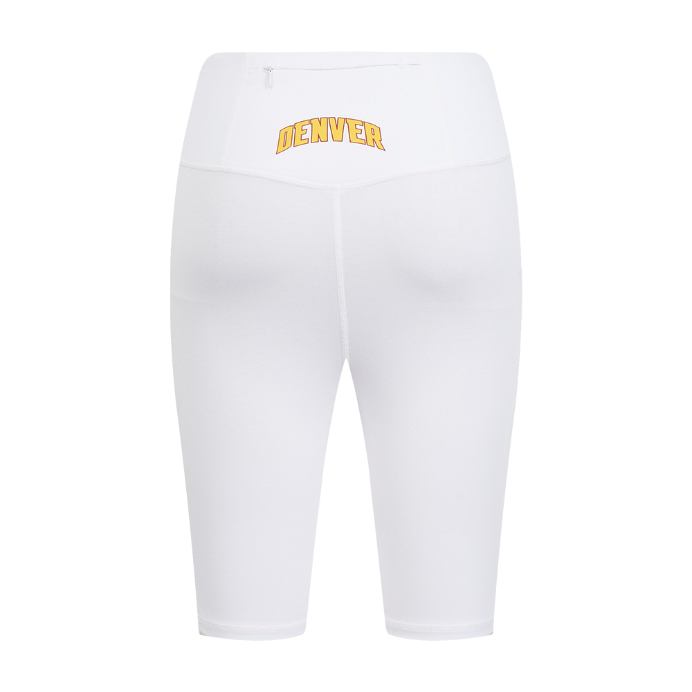 NBA DENVER NUGGETS CLASSIC WOMEN'S COTTON BIKE SHORT (WHITE)