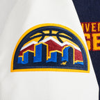 NBA DENVER NUGGETS RETRO CLASSIC WOMEN'S RIB WOOL VARSITY JACKET (MIDNIGHT NAVY/WHITE)