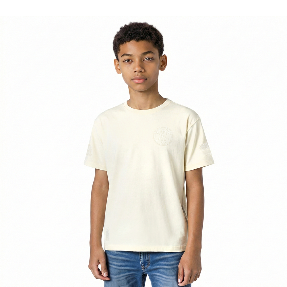 NBA DENVER NUGGETS NEUTRAL T-SHIRT À MANCHES COURTES POUR GARÇON ENFANT (COQUILLE D'ŒUF)