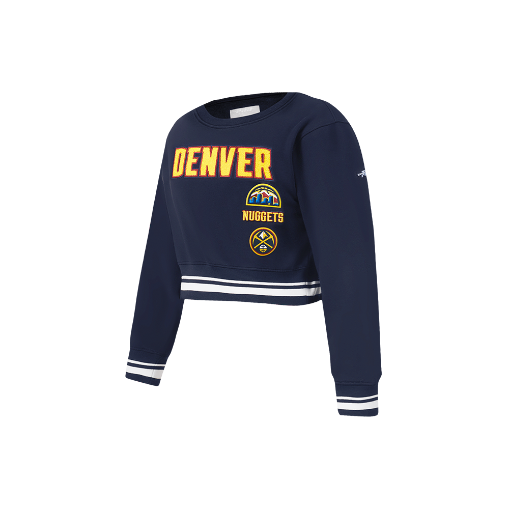 NBA DENVER NUGGETS RETRO CLASSIC CHANDAIL À COL ROND EN MOLLETON CÔTELÉ POUR FILLE ENFANT (MARINE MINUIT)