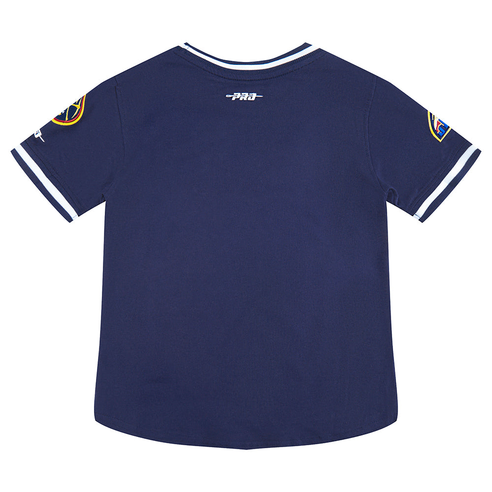 NBA DENVER NUGGETS CLASSIC TODDLER BOYS SHORT SLEEVE STRIPED RIB TEE (MIDNIGHT NAVY)