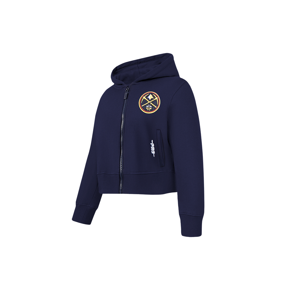NBA DENVER NUGGETS CLASSIC TODDLER GIRLS FLEECE FULL ZIP HOODIE  (MIDNIGHT NAVY)