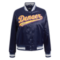 NBA DENVER NUGGETS SCRIPT TAIL WOMEN'S SATIN JACKET (MIDNIGHT NAVY)