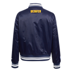 NBA DENVER NUGGETS SCRIPT TAIL WOMEN'S SATIN JACKET (MIDNIGHT NAVY)