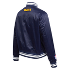 NBA DENVER NUGGETS SCRIPT TAIL WOMEN'S SATIN JACKET (MIDNIGHT NAVY)