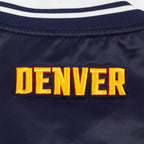 NBA DENVER NUGGETS SCRIPT TAIL WOMEN'S SATIN JACKET (MIDNIGHT NAVY)