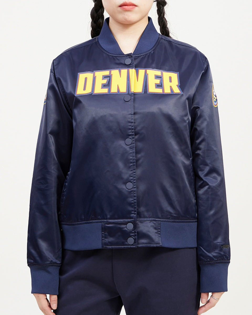 NBA DENVER NUGGETS CLASSIC BLOUSON EN SATIN POUR FEMME (MARINE MINUIT)